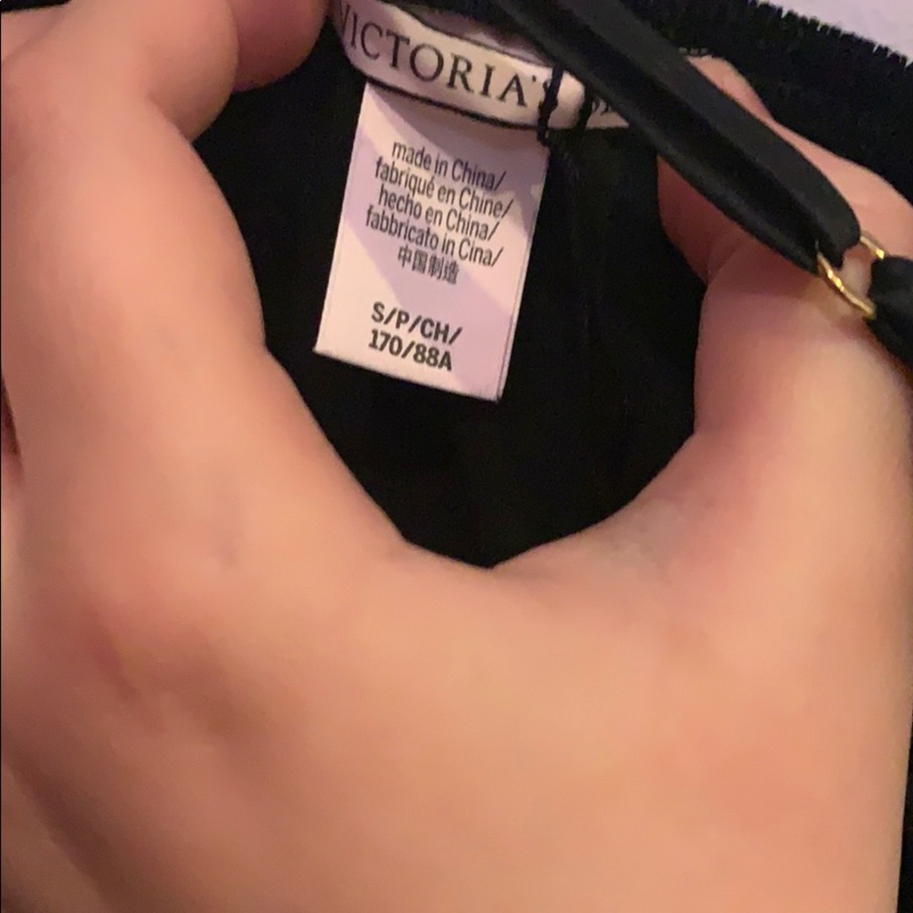 Black velvet Victoria Secret romper - Picture 3 of 3